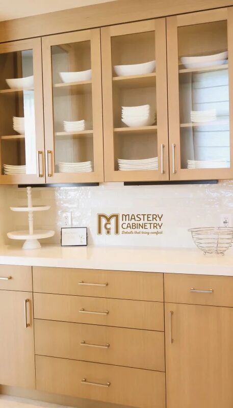 Glass front display cabinetry by Mastery Cabinetry Orlando